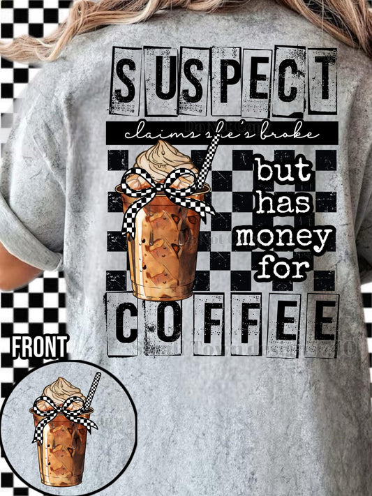 Suspect Claims She's Broke but Has money for Coffee