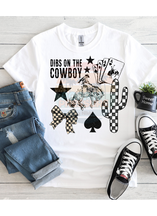 Dibs on the cowboy (black and white)